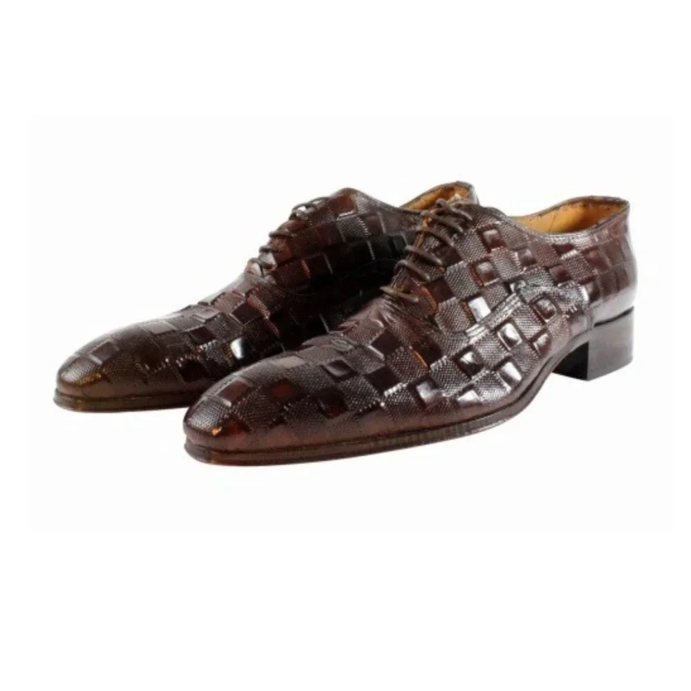 Zan Brown Oxford Men's Leather Shoes